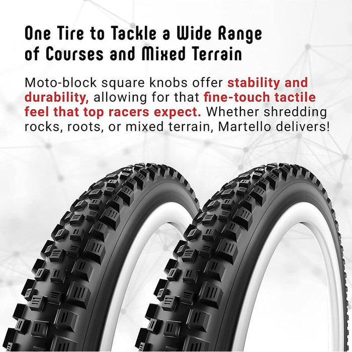 Vittoria Martello Tire - 27.5 x 2.6 Tubeless Folding Black/Anthracite 4C Trail TNT G2.0
