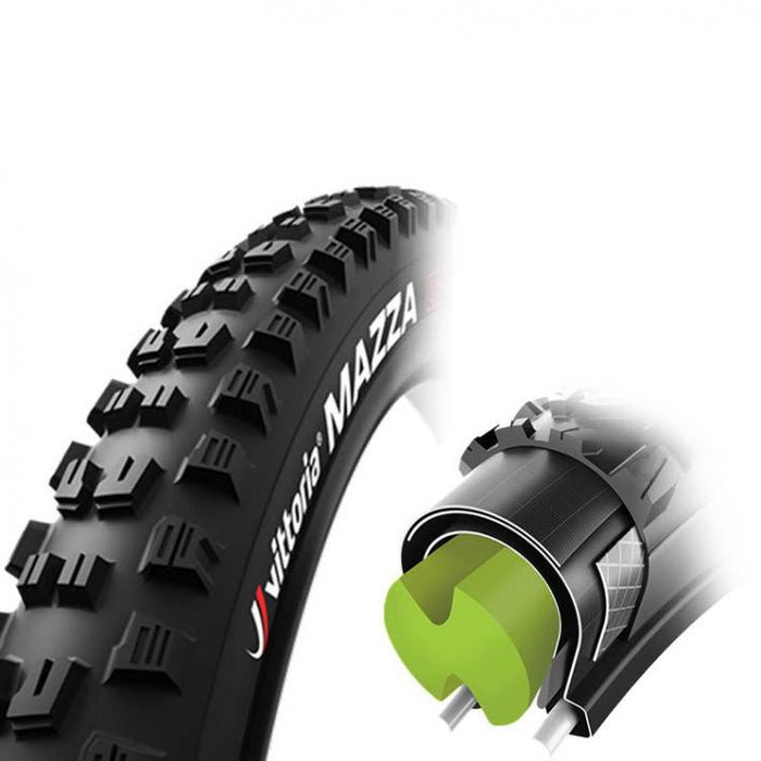 Vittoria Mazza Enduro Tire - 29 x 2.4 Tubeless 2PLY Folding Black Enduro G2.0