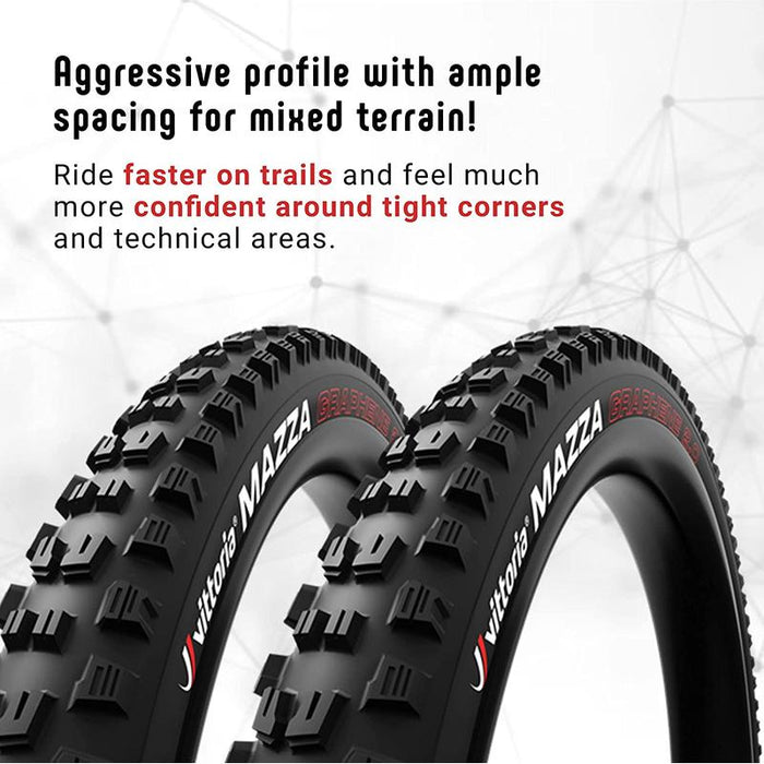 Vittoria Mazza Trail Tire - 29 x 2.6 Tubeless Folding Anthracite/Black Trail TNT G2.0