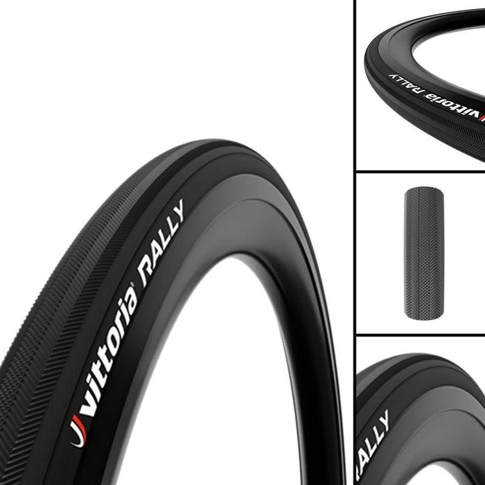 Vittoria Rally Tire - 700 x 25 Tubular Folding Black/Tan