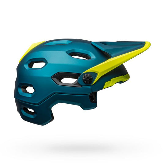 Bell Bike Super Dh MIPS Spherical Bicycle Helmets Matte/Gloss Blue/Hi-Viz Small