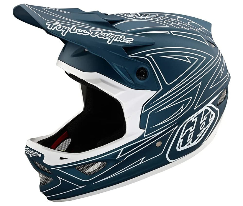 Troy Lee Designs D3 Fiberlite Helmet Blue 2X-Large - Open Box (Without Box)