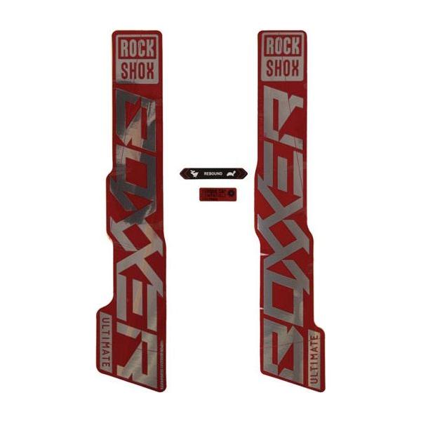 RockShox BoXXer Ultimate Decal Kit Gloss Polar for Red Lowers