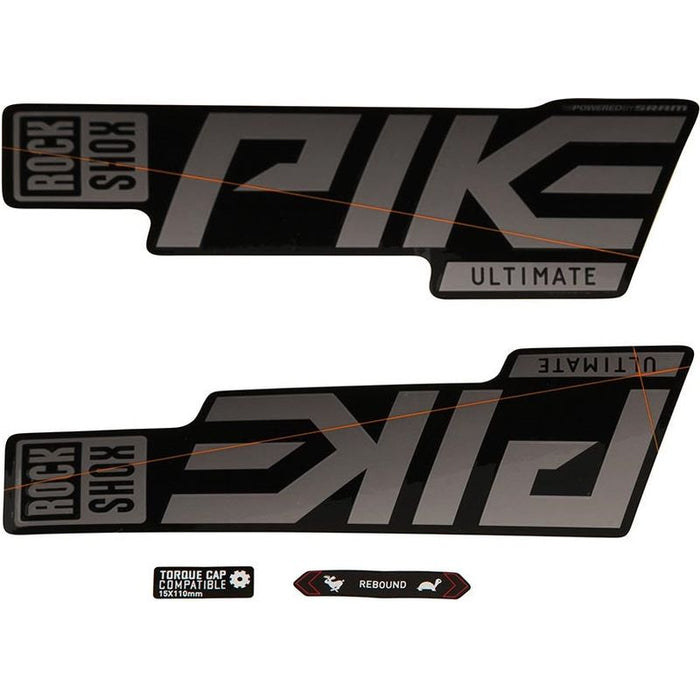 Rockshox Fork Decal Kit - Pike Ultimate 27.5/29 Gloss Polar Foil/High Gloss Black