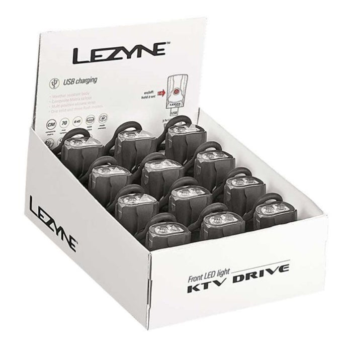 Lezyne LED KTV Headlight: Box 12 Bicycle Lights