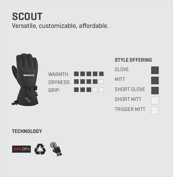 Dakine Scout Gloves Black Vintage Camo X-Large