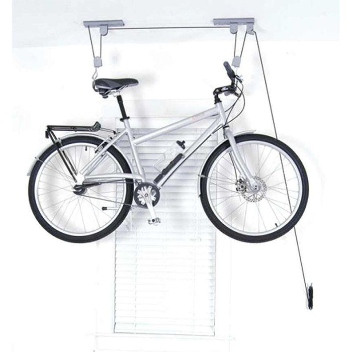 Delta Deluxe Ceiling Hoist Bike Storage Rack - 1-Bike Utility Straps Included Bicycle Rack Straps