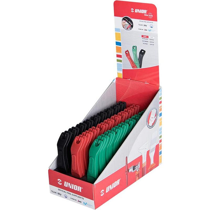 Unior, Tire Levers, Tire Levers, Red, Green, and Black, 27pcs
