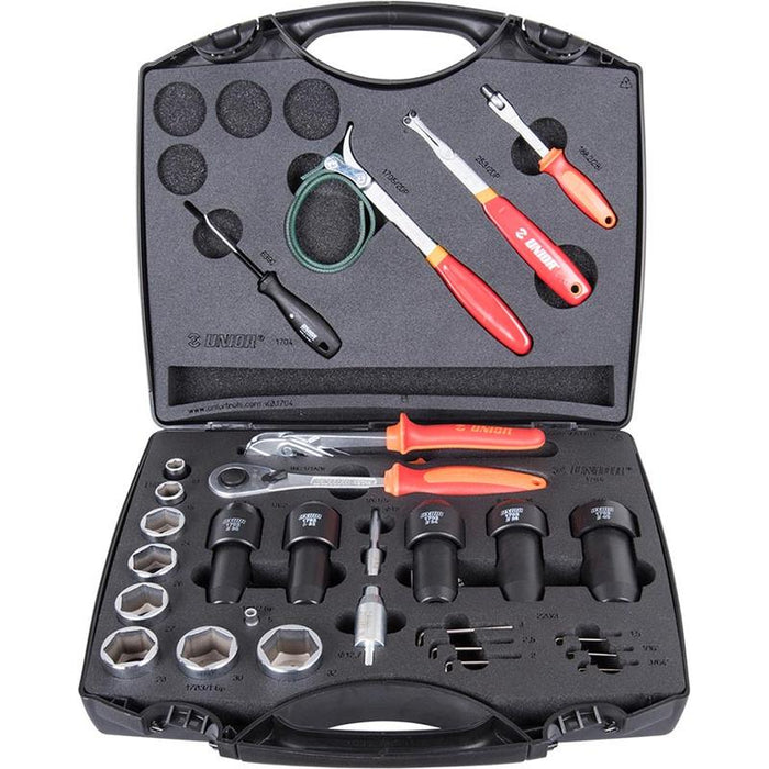 Unior, Suspension service set, Red/Orange, Set