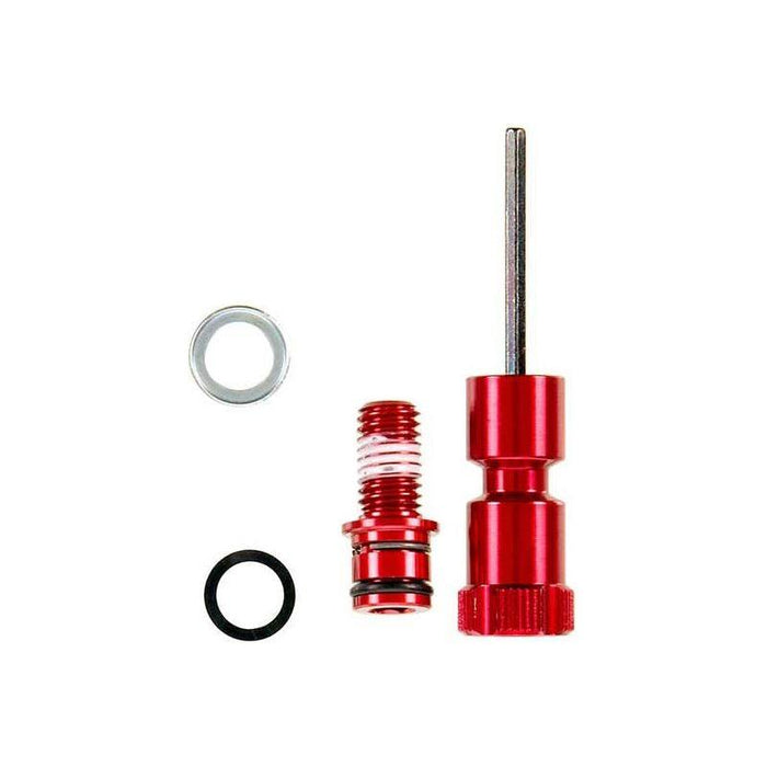 RockShox Rebound Long Adjuster Knob/Bolt Kit (use with some 32mm Maxle lower leg forks) Red