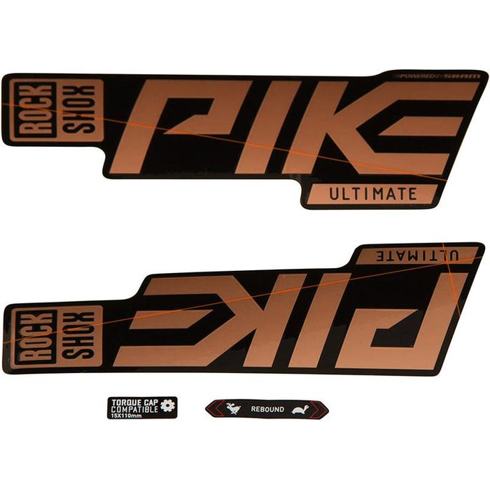 Rockshox Fork Decal Kit - Pike Ultimate 27.5/29 Matte Copper Foil/High Gloss Black