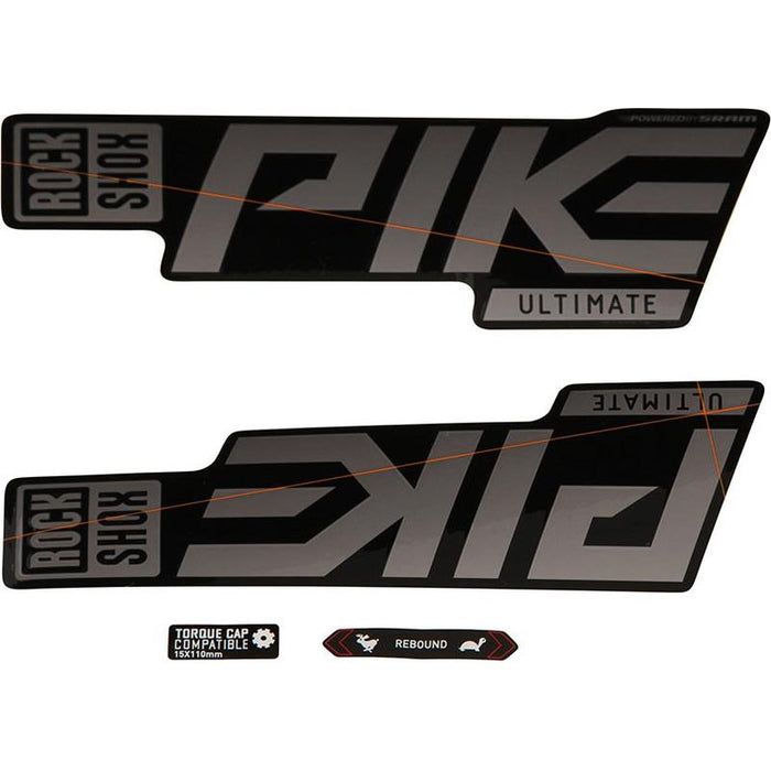 Rockshox Fork Decal Kit - Pike Ultimate 27.5/29 Gloss Polar Foil/High Gloss Black