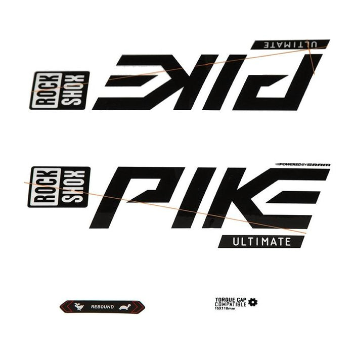 Rockshox Fork Decal Kit - Pike Ultimate 27.5/29 Gloss Black/Silver