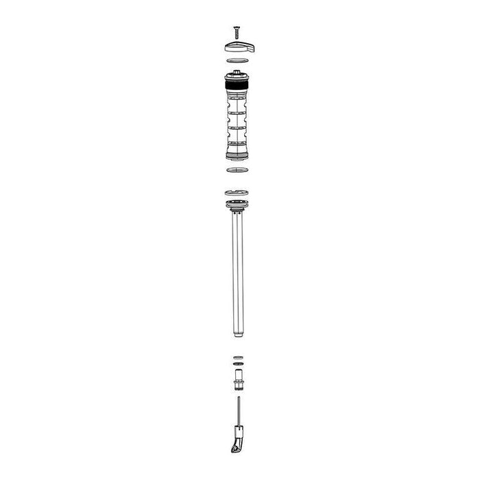 RockShox Fork Damper Assembly - Crown RL 80-120mm Recon Silver RL B1 (2017-2021)/Recon RL A1 (2018-2021)