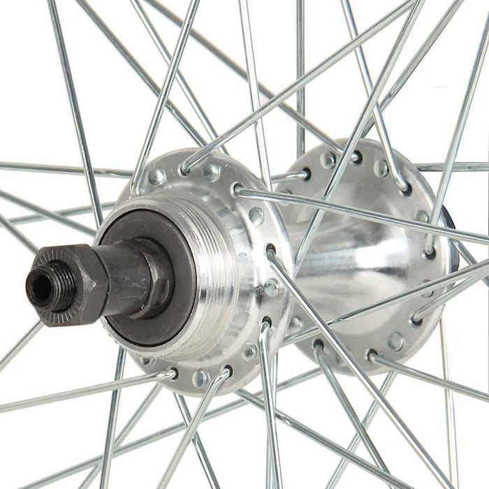 Sta-Tru Double Wall Rear Wheel - 27 QR 10 x 126mm Freewheel Silver