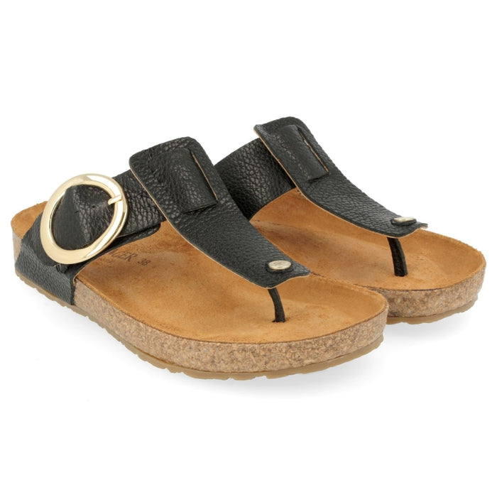 Haflinger Round Buckle Corinna Lifestyle Slip On Sandals