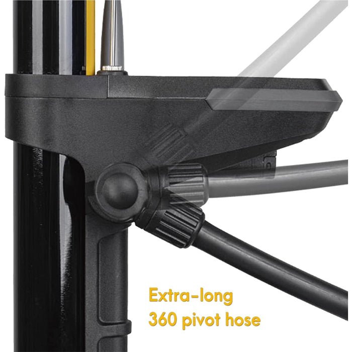 Topeak JoeBlow Sport Digital 160psi / 11bar Digital Gauge TwinHead DX5 Black/Yellow Bicycle Floor Pumps