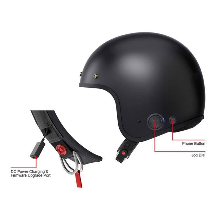 SENA Savage Open Face Lightweight Comfort — Classic Retro Styling Motorcycle Helmets