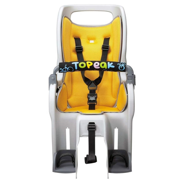 Topeak Baby Seat II Child Seat With Disc Compatible Rear Rack - Fits 29 MTX 2.0 Gray/Yellow