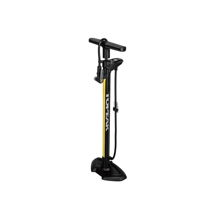 Topeak JoeBlow Pro Digital Floor Pump - 200psi / 13.8bar Digital Gauge SmartHead DX3 Air Release Button Black/Yellow