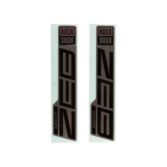 RockShox Fork Decal Kit - ZEB Ultimate Flight Attendant 27.5/29 Matte Silver Foil For Gloss Black (2023)