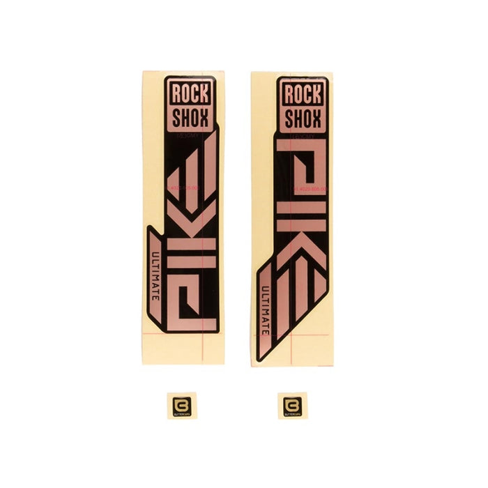 RockShox Fork Decal Kit - Pike Ultimate 27.5/29 Matte Copper Foil For High Gloss Black (2023)