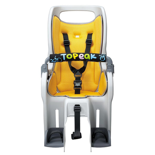Topeak BabySeat II w/disc mount rack, for 26" wheel, works with MTX Quick Track System 1.0 and 2.0, Yellow color seat pad  (replace TCS2205)