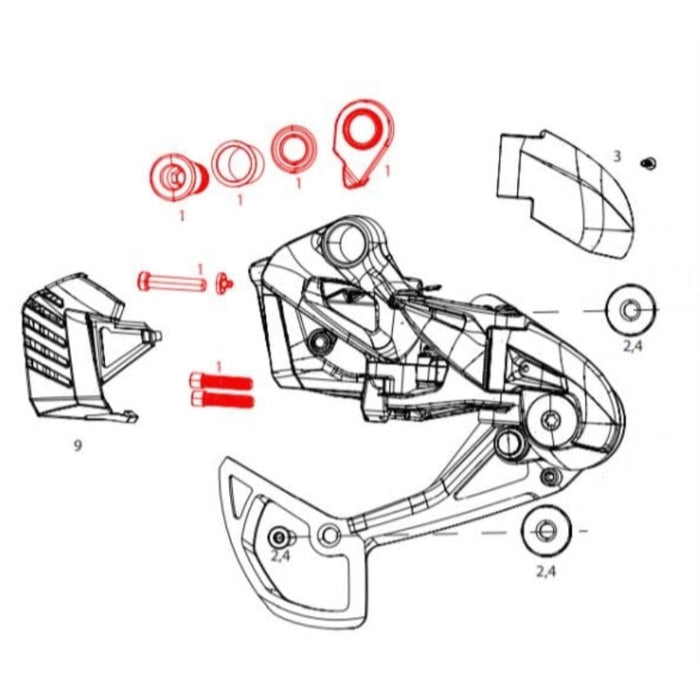 SRAM GX Eagle AXS Rear Derailleur Bolt Kit Bicycle Brake Sets
