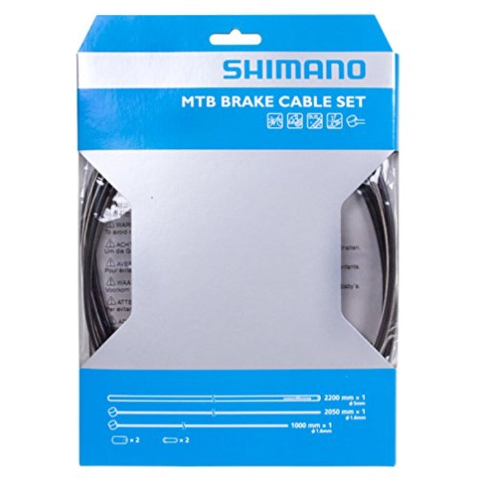 SHIMANO MTB SUS STAINLESS STEEL BRAKE CABLE SET- BLACK