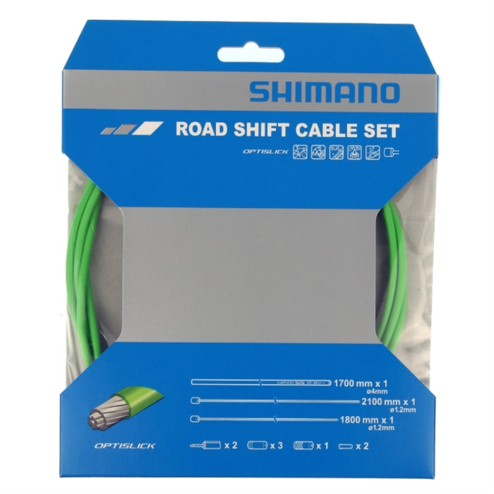 SHIMANO ROAD OPTISLICK SHIFT CABLE SET - GREEN