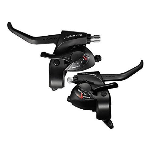 Shimano Shift/Brake Lever Set St-Tx800Tourney Tx 3X8-SpeedEz-Fire Plus 2F-Steel/Resin For V-Brake  Black Bicycle Shifter Levers