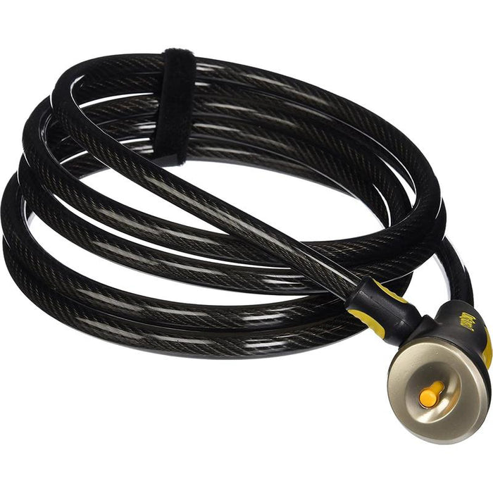 OnGuard Akita Non-Coil Cable Lock with Key: 10' x 12mm Silver/Black/Yellow
