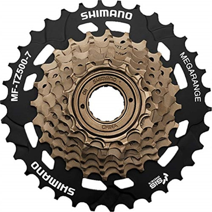 MULTIPLE FREEWHEEL SPROCKET, MF-TZ510-7- CP, 7-SPEED, 14-16-18-20-22-24-34T, W/SP OKE PROTECTOR, IND.PACK