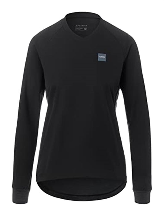 Giro Womens Roust LS Wind Jersey - Black/Grey - Size M