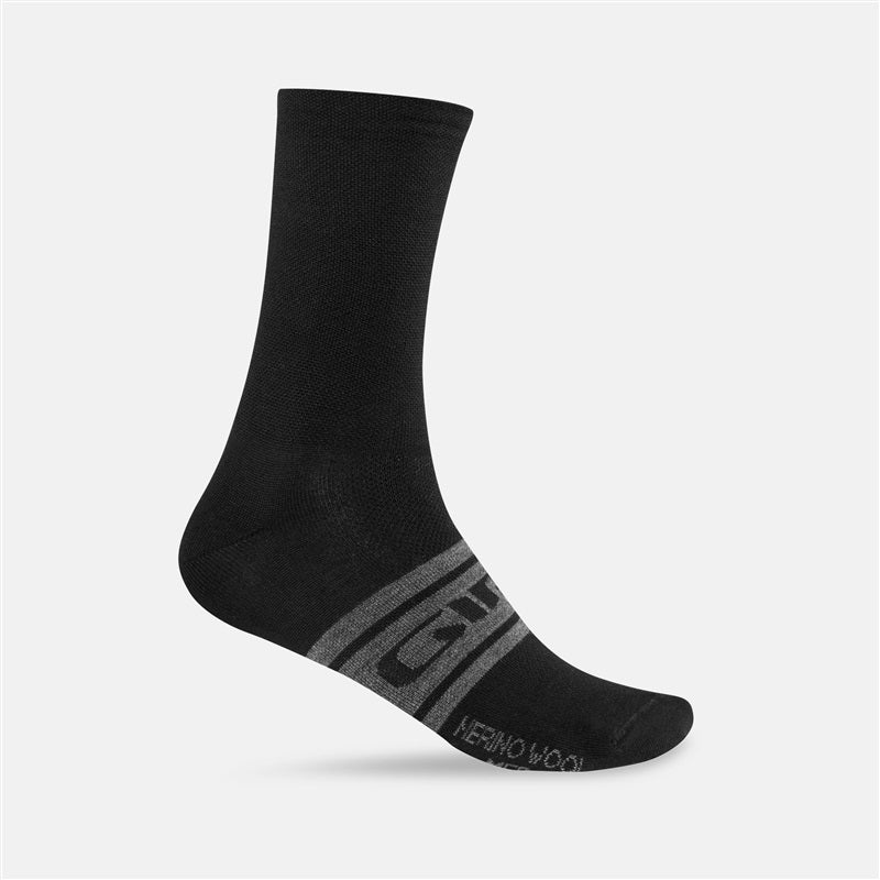 Giro Seasonal Merino Wool Socks - Black/Charcoal - Size S