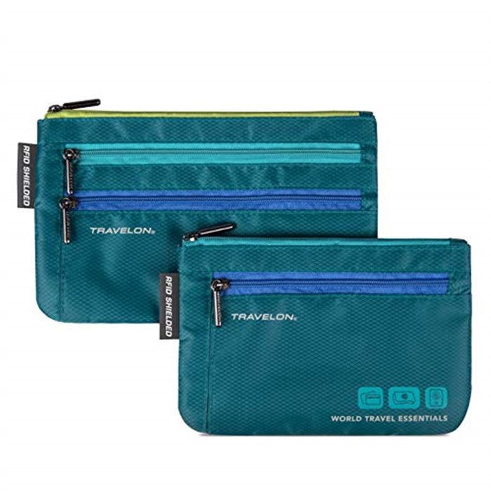 Travelon WTE CurrencyPssprt Pouches Peacock Teal