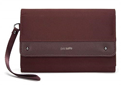 Pacsafe RFIDsafe clutch wallet Merlot