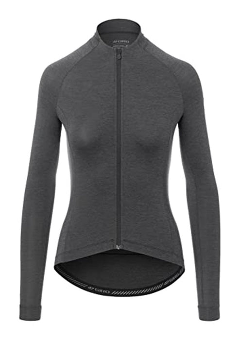 Giro Womens New Road LS Jersey - Charcoal Heather - Size M