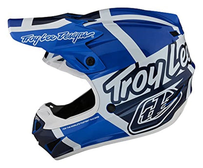 Troy Lee Designs SE4 Polyacrylite Midnight Motocross Helmet W/MIPS Blue MD