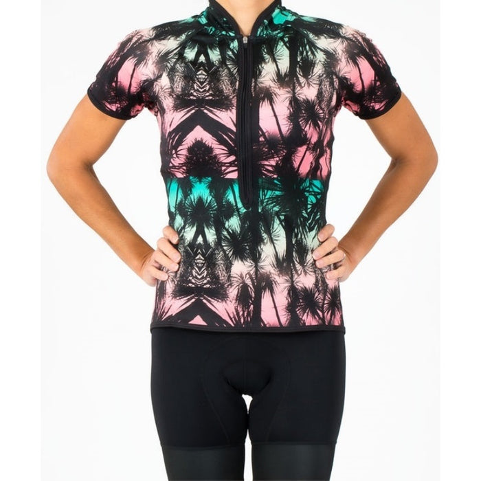 Shebeest Divine Short Sleeve Jersey Majestic Palm-Envy Large