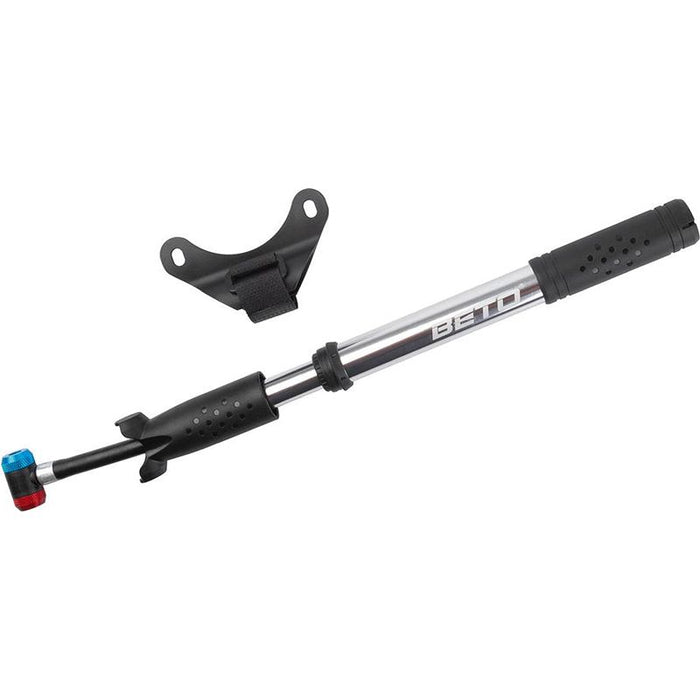 Beto, Retract Mini, Pump, 160psi, Dual Valve Head, Silver