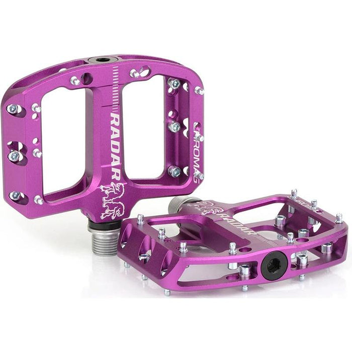 Chromag Radar Platform Pedals Body: Aluminum Spindle: Steel 9/16'' Purple