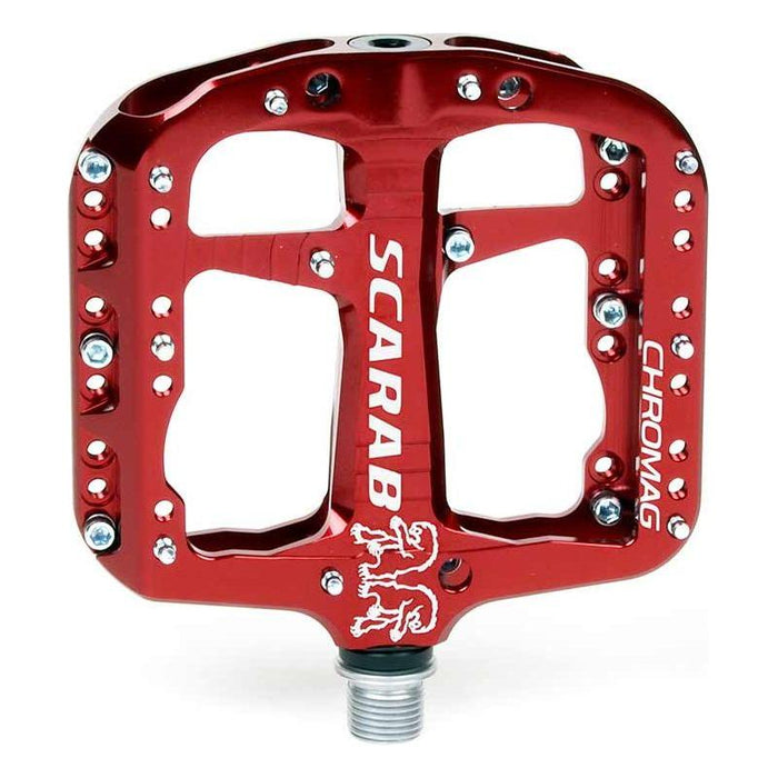 Chromag Scarab Platform pedals Bushing and sealed bearings Aluminium body Red