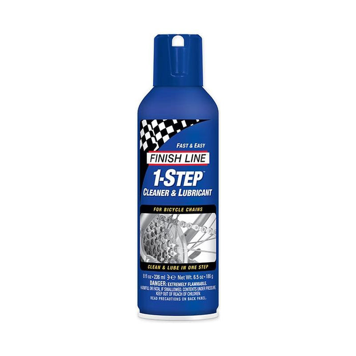 Finish Line 1-Step Cleaner and Bike Chain Lube 8oz Aerosol Bicycle Lubricants