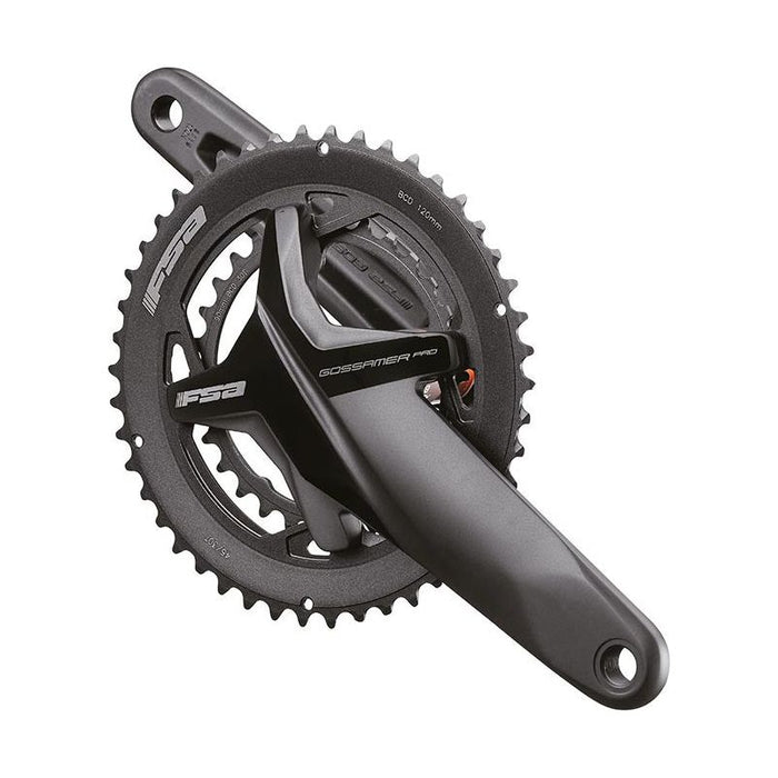 Full Speed Ahead Gossamer Pro BB386EVO Crankset - 172.5mm 11/12-Speed 50/34t 120/90 BCD 386 EVO Spindle Interface Black