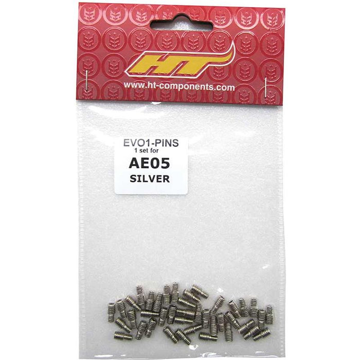 HT Components AE05(EV01) Pedal Pin Kit - Silver