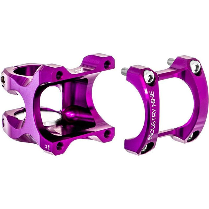 Industry Nine, A318, Stem, Diameter: 31.8mm, Length: 30mm, Steerer: 1-1/8'', 8°, Purple