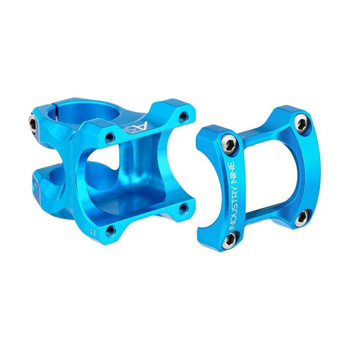 Industry Nine A318 Stem - 40mm 31.8mm Clamp /-4.4 1 1/8 Aluminum Turquoise