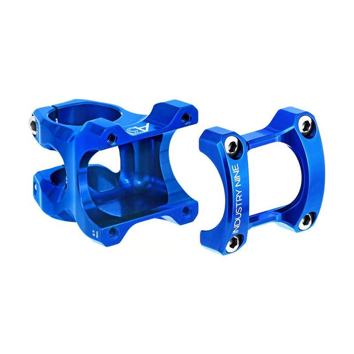 Industry Nine A318 Stem - 50mm 31.8mm Clamp /-4.4 1 1/8 Aluminum Blue