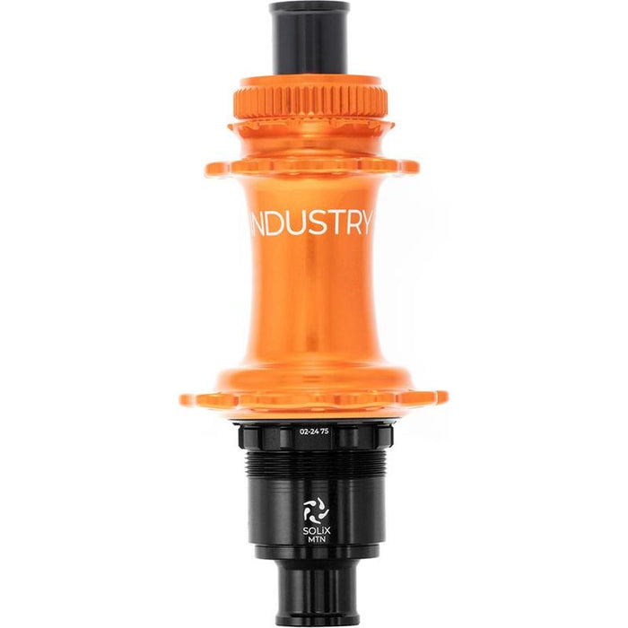 Industry Nine, Solix M Classic Rear MS, Disc Hub, Rear, 28H, 12mm TA, 148mm, Shimano Micro Spline, Orange